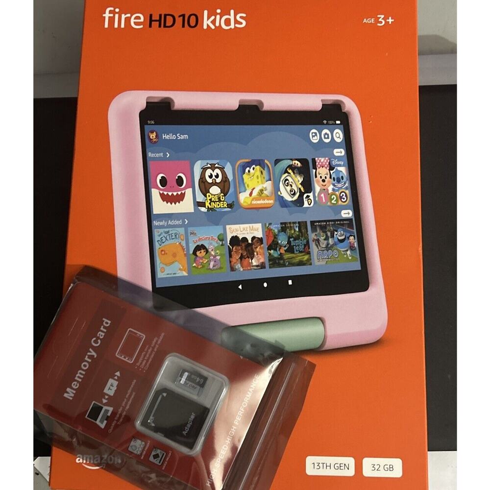Amazon Kids Fire HD 10" Tablet (13th - 2023 Release) 32G With Memory Card
